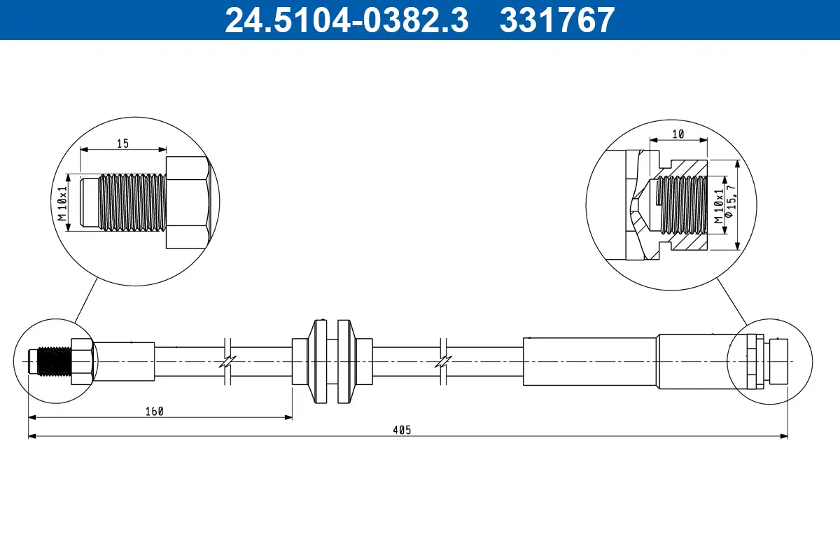 Bremsschlauch ATE 24.5104-0382.3