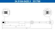 Bremsschlauch Hinterachse ATE 24.5104-0425.3