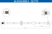 Bremsschlauch Vorderachse ATE 24.5104-0520.3