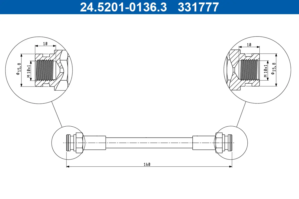 Bremsschlauch ATE 24.5201-0136.3