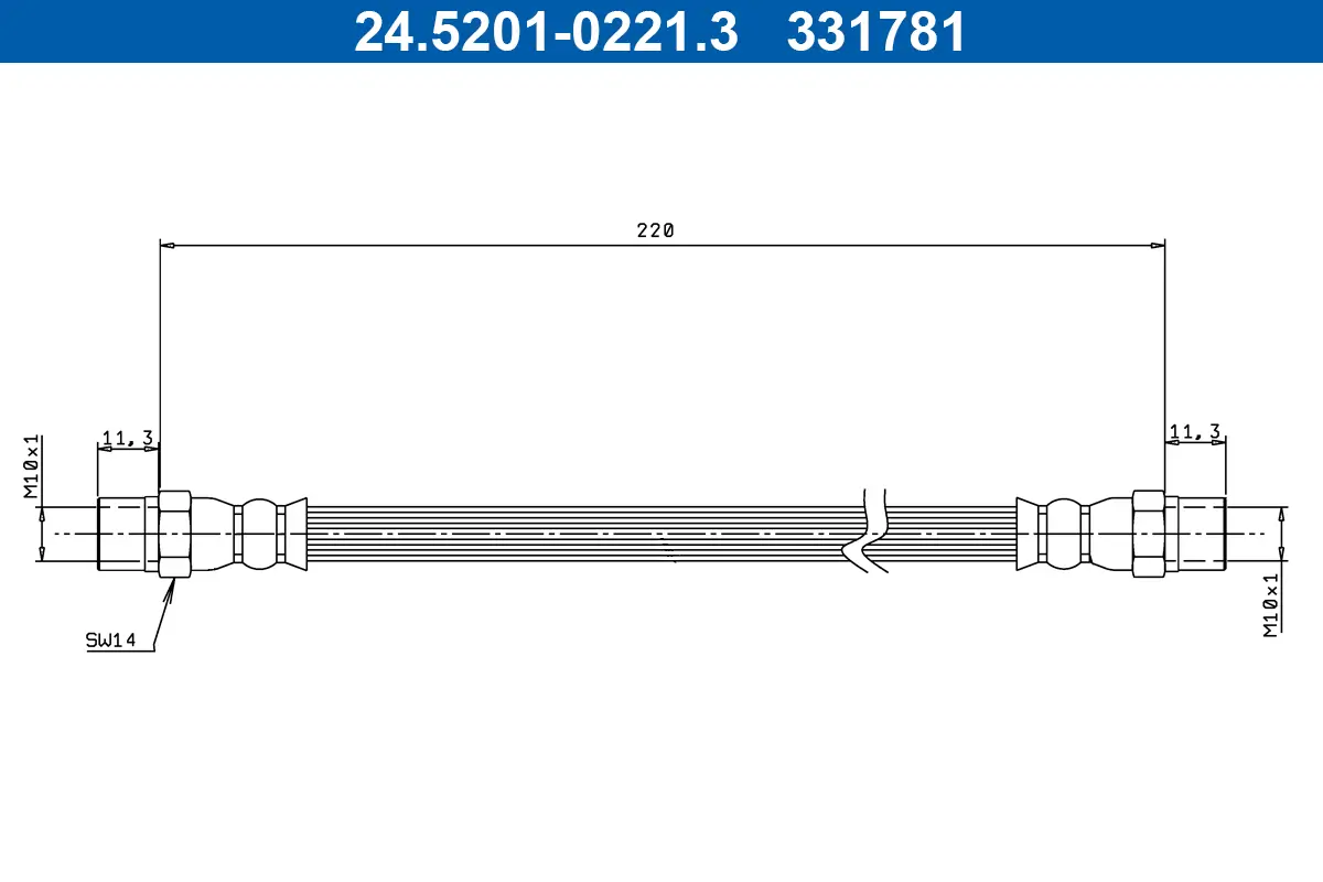 Bremsschlauch ATE 24.5201-0221.3