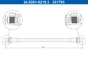 Bremsschlauch Hinterachse ATE 24.5201-0219.3