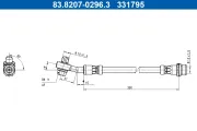 Bremsschlauch Hinterachse ATE 83.8207-0296.3