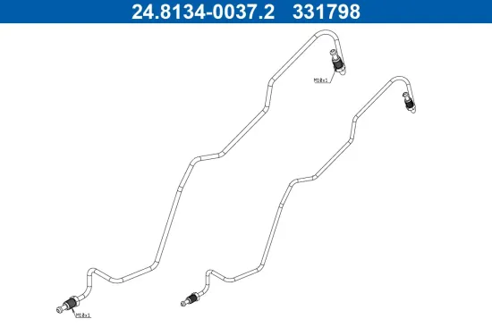Bremsleitung Hinterachse rechts außen ATE 24.8134-0037.2 Bild Bremsleitung Hinterachse rechts außen ATE 24.8134-0037.2