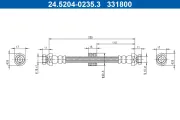 Bremsschlauch Hinterachse ATE 24.5204-0235.3