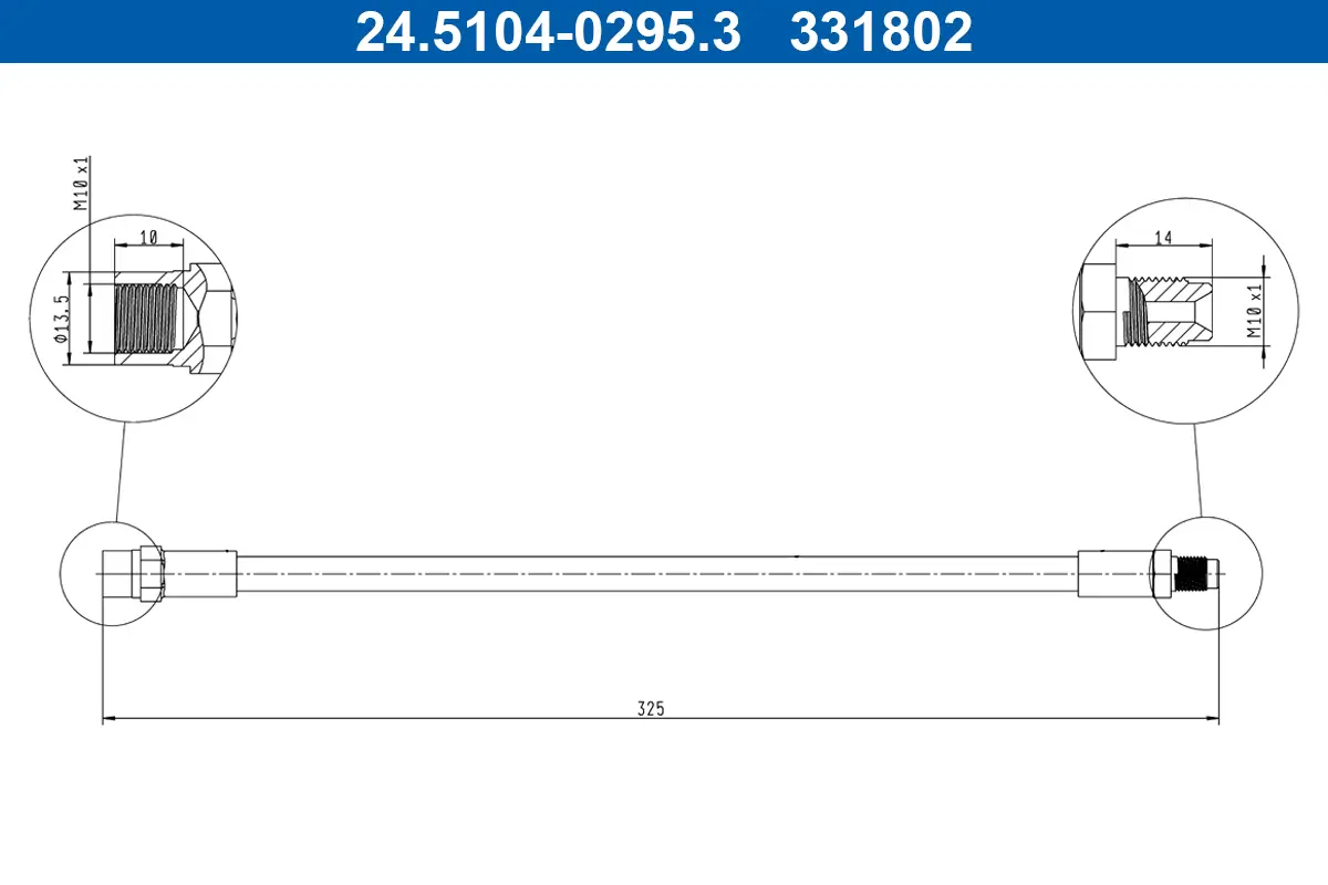 Bremsschlauch ATE 24.5104-0295.3