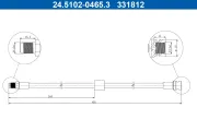 Bremsschlauch Vorderachse ATE 24.5102-0465.3