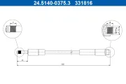 Bremsschlauch Hinterachse ATE 24.5140-0375.3