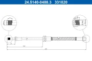 Bremsschlauch Vorderachse ATE 24.5140-0488.3
