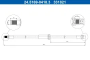 Bremsschlauch Hinterachse ATE 24.5169-0418.3