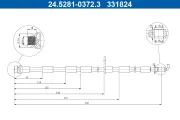 Bremsschlauch Vorderachse rechts ATE 24.5281-0372.3