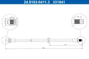 Bremsschlauch Vorderachse ATE 24.5103-0411.3