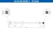 Bremsschlauch ATE 24.5140-0225.3
