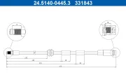 Bremsschlauch Vorderachse ATE 24.5140-0445.3