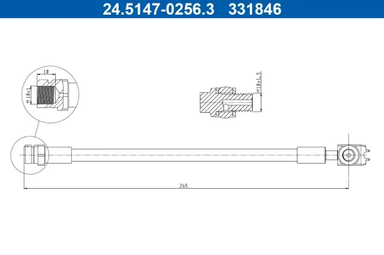Bremsschlauch ATE 24.5147-0256.3 Bild Bremsschlauch ATE 24.5147-0256.3