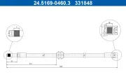 Bremsschlauch Vorderachse ATE 24.5169-0460.3