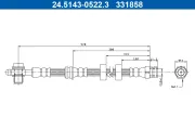 Bremsschlauch Vorderachse ATE 24.5143-0522.3