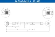 Bremsschlauch Vorderachse ATE 24.5205-0422.3