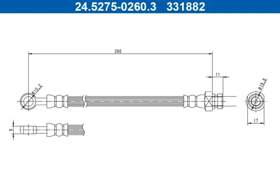 Bremsschlauch ATE 24.5275-0260.3 Bild Bremsschlauch ATE 24.5275-0260.3