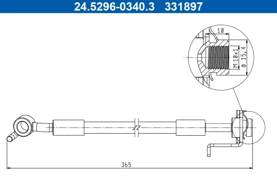 Bremsschlauch ATE 24.5296-0340.3 Bild Bremsschlauch ATE 24.5296-0340.3