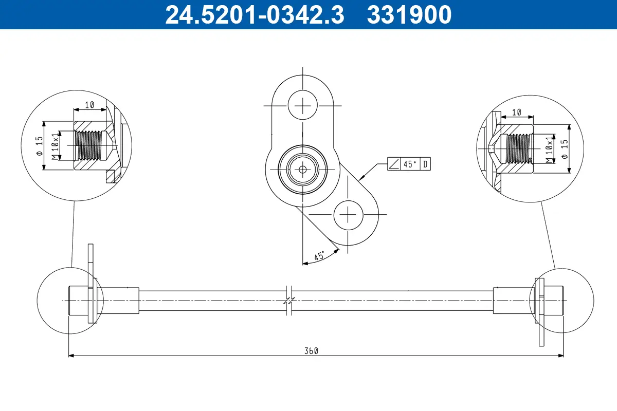 Bremsschlauch ATE 24.5201-0342.3