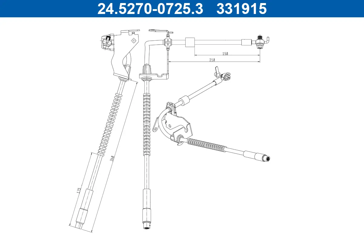 Bremsschlauch Vorderachse links ATE 24.5270-0725.3