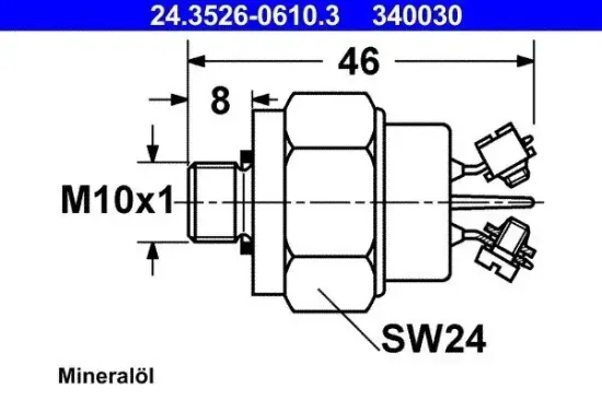 Schalter, Bremsleuchte ATE 24.3526-0610.3 Bild Schalter, Bremsleuchte ATE 24.3526-0610.3