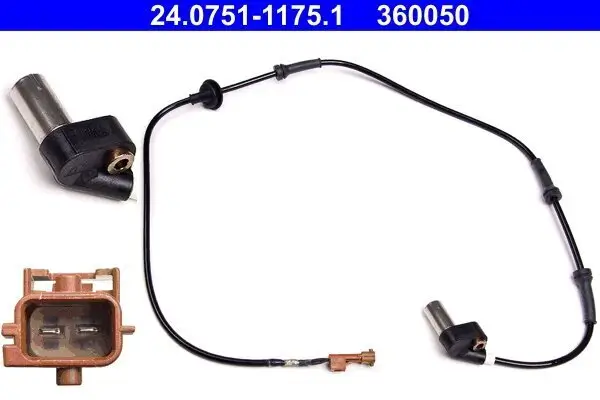 Sensor, Raddrehzahl Vorderachse rechts ATE 24.0751-1175.1