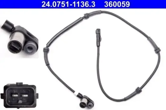 Sensor, Raddrehzahl Vorderachse ATE 24.0751-1136.3 Bild Sensor, Raddrehzahl Vorderachse ATE 24.0751-1136.3