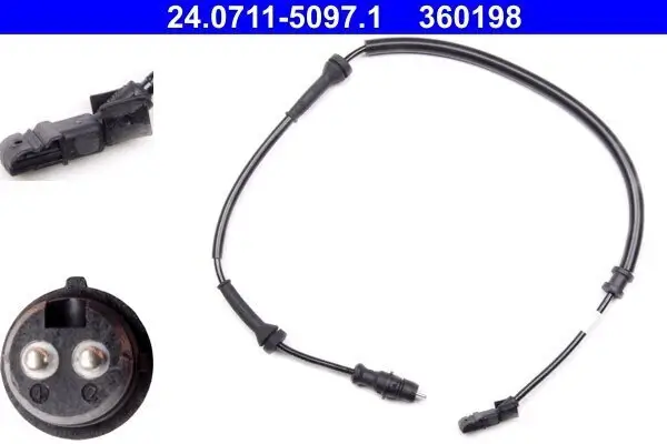 Sensor, Raddrehzahl Hinterachse ATE 24.0711-5097.1