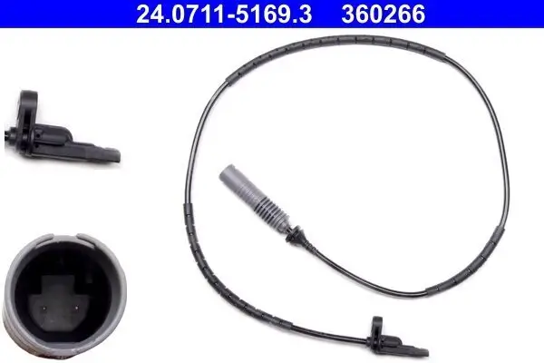Sensor, Raddrehzahl Hinterachse ATE 24.0711-5169.3