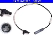 Sensor, Raddrehzahl Vorderachse ATE 24.0711-6209.3