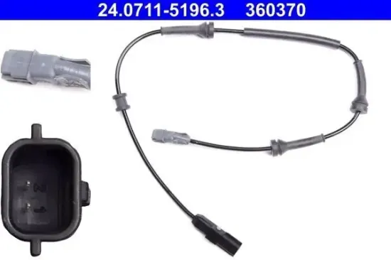 Sensor, Raddrehzahl Hinterachse ATE 24.0711-5196.3 Bild Sensor, Raddrehzahl Hinterachse ATE 24.0711-5196.3