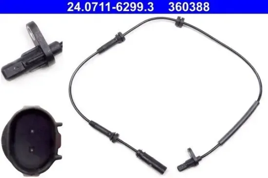 Sensor, Raddrehzahl Vorderachse ATE 24.0711-6299.3 Bild Sensor, Raddrehzahl Vorderachse ATE 24.0711-6299.3