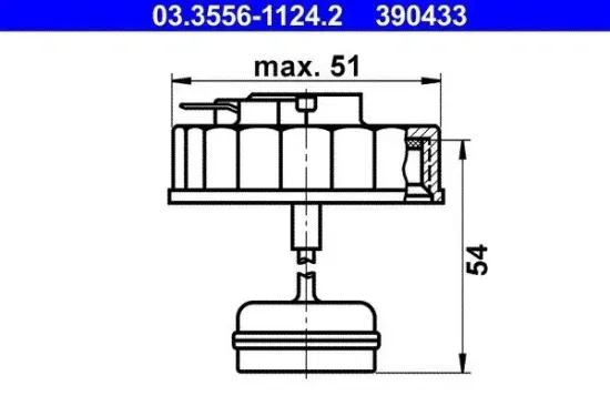 Verschluss, Bremsflüssigkeitsbehälter ATE 03.3556-1124.2 Bild Verschluss, Bremsflüssigkeitsbehälter ATE 03.3556-1124.2