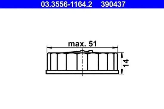 Verschluss, Bremsflüssigkeitsbehälter ATE 03.3556-1164.2 Bild Verschluss, Bremsflüssigkeitsbehälter ATE 03.3556-1164.2