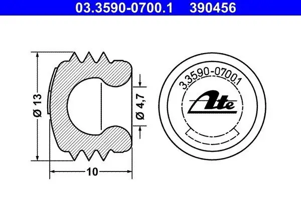 Verschluss-/Schutzkappe ATE 03.3590-0700.1