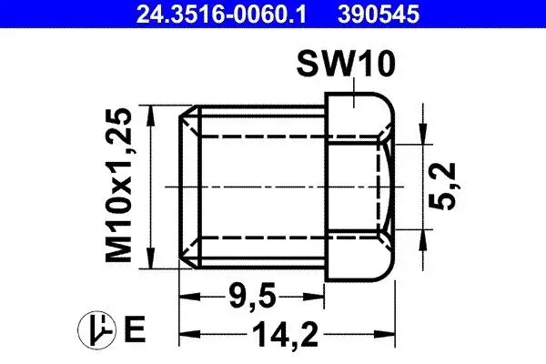 Überwurfschraube ATE 24.3516-0060.1