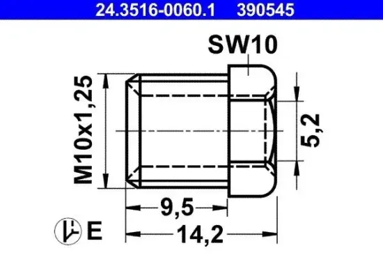 Überwurfschraube ATE 24.3516-0060.1 Bild Überwurfschraube ATE 24.3516-0060.1