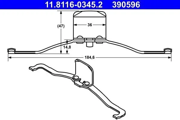 Feder, Bremssattel ATE 11.8116-0345.2