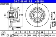 Bremsscheibe ATE 24.0108-0118.2