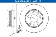 Bremsscheibe Hinterachse ATE 24.0108-0120.1