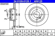 Bremsscheibe Hinterachse ATE 24.0109-0125.1