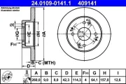 Bremsscheibe Hinterachse ATE 24.0109-0141.1