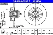 Bremsscheibe ATE 24.0109-0150.2