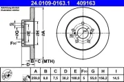 Bremsscheibe ATE 24.0109-0163.1