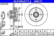 Bremsscheibe ATE 24.0109-0171.2