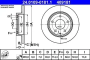 Bremsscheibe ATE 24.0109-0181.1