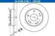 Bremsscheibe Hinterachse ATE 24.0109-0190.1