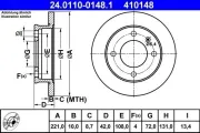 Bremsscheibe ATE 24.0110-0148.1